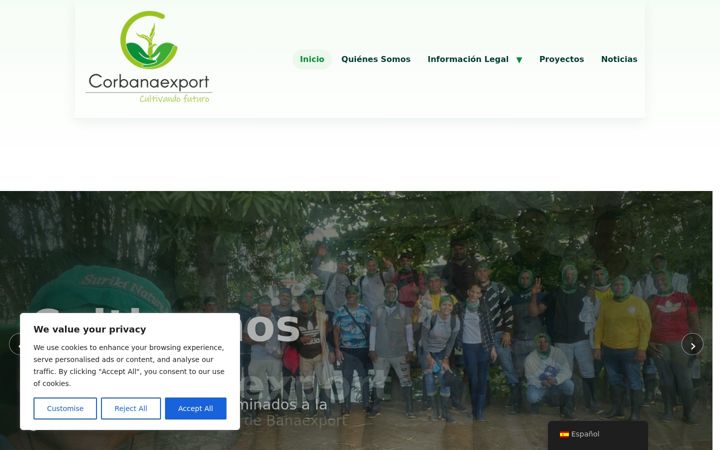Екранна снимка на corbanaexport.co