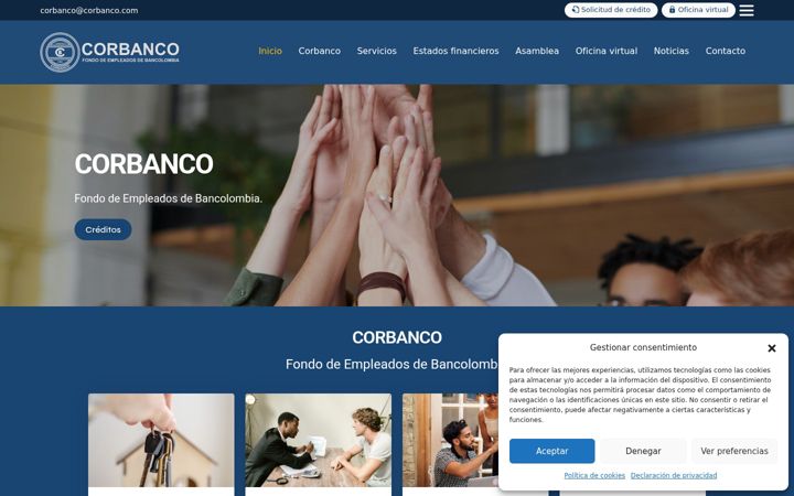 Screenshot of corbanco.com