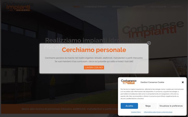 Screenshot of corbaneseimpianti.it