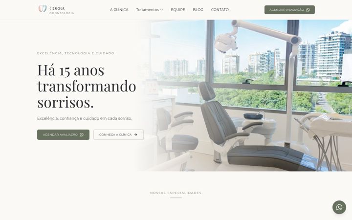 Screenshot of corbaodontologia.com.br