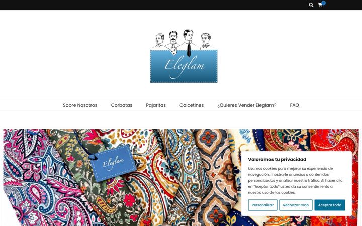 Screenshot of corbataseleglam.es