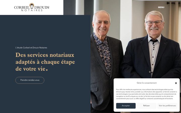 Screenshot of corbeildrouin.com