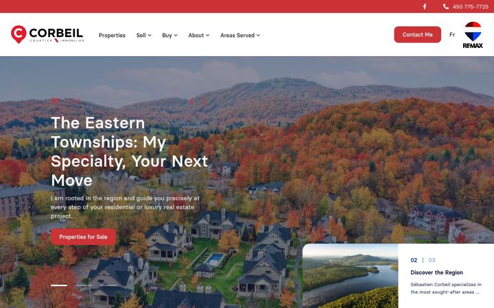 Screenshot of corbeilimmobilier.com