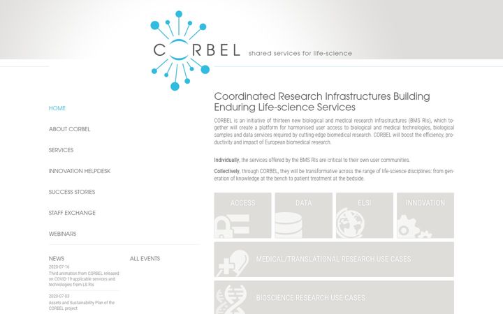 Screenshot of corbel-project.eu