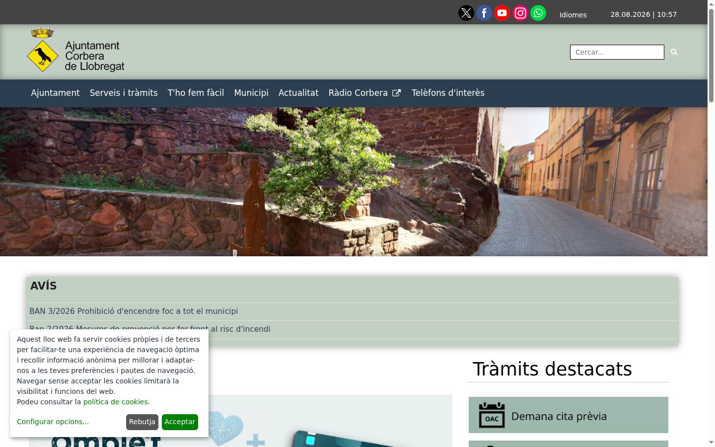 Screenshot tal-banner tal-kunsens muri qabel kwalunkwe interazzjoni
