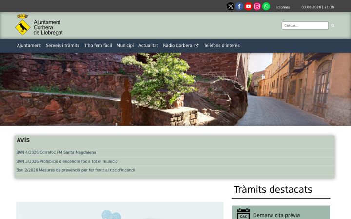 Screenshot of corberadellobregat.cat