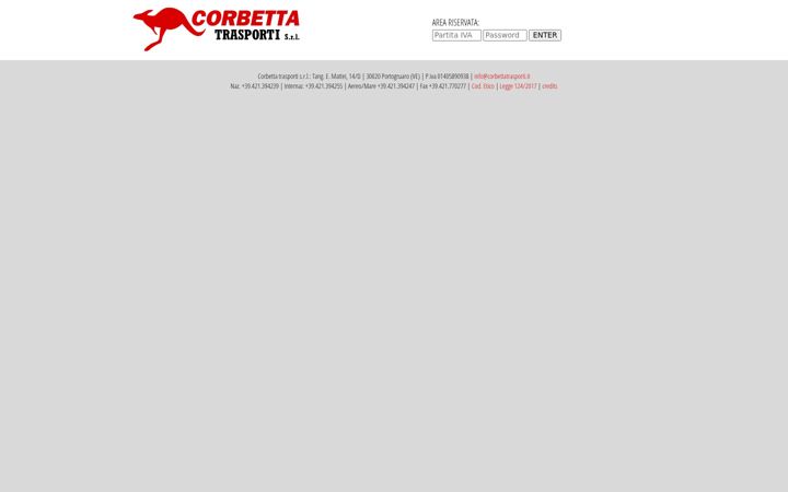 Screenshot of corbettatrasporti.com