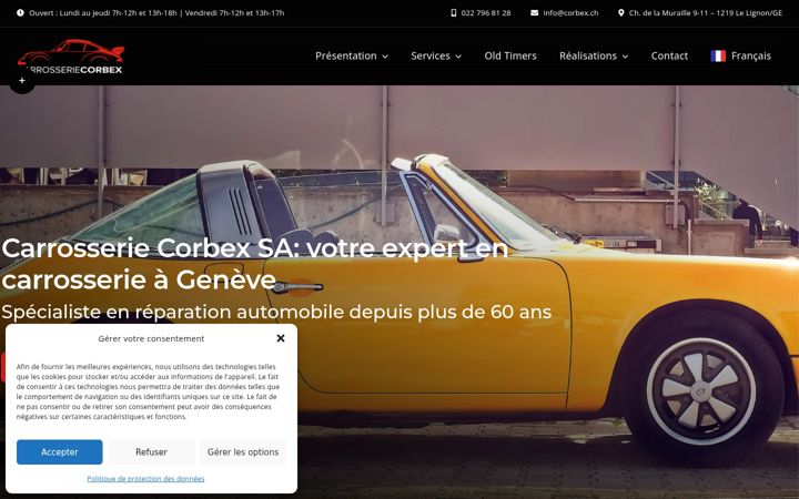 Screenshot of corbex.ch