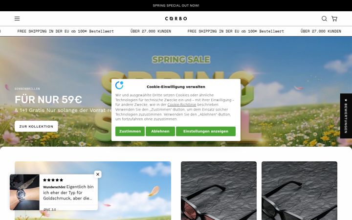 Screenshot of corbo-apparel.com