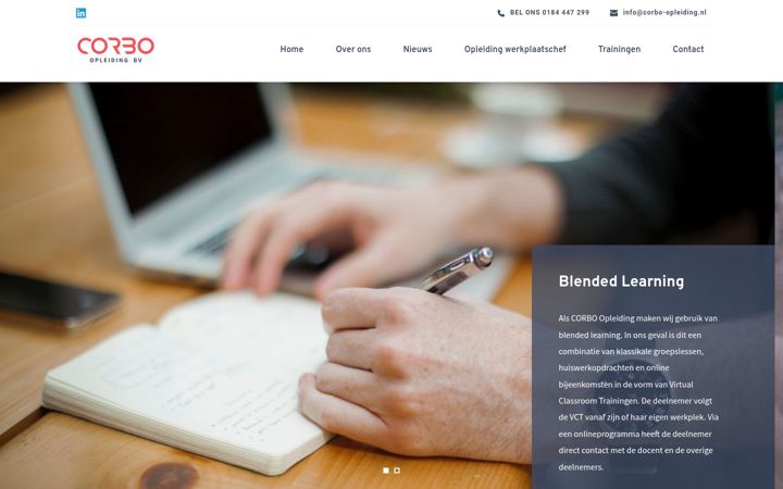 Screenshot of corbo-opleiding.nl