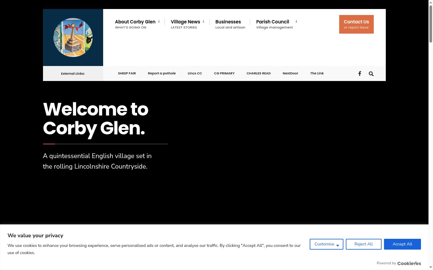 Screenshot tal-banner tal-kunsens muri qabel kwalunkwe interazzjoni