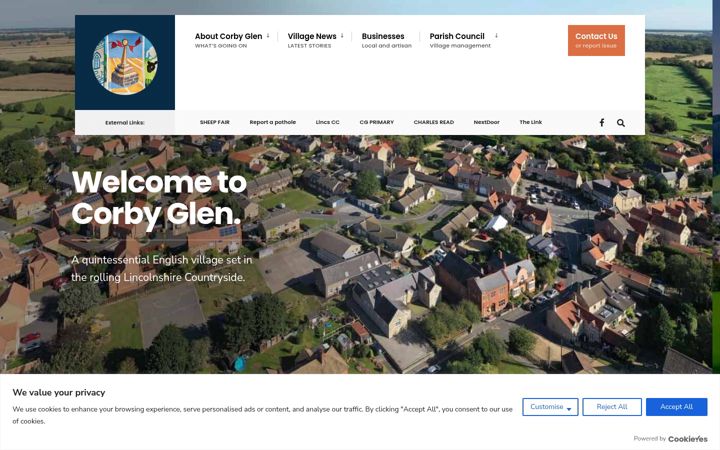 Screenshot of corbyglen.com