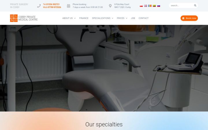Screenshot of corbypmc.com