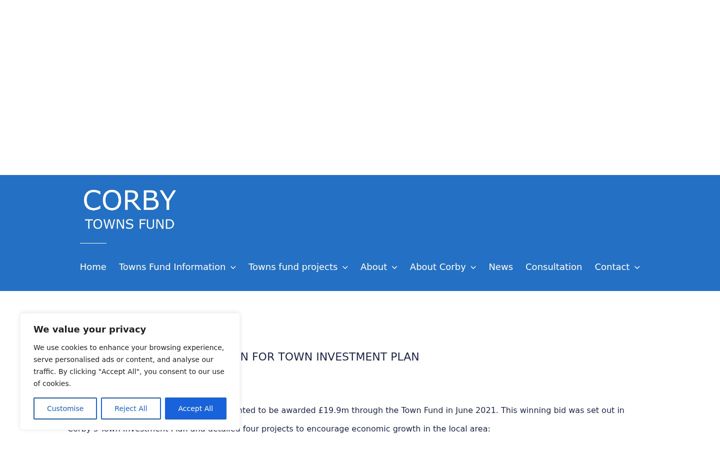 Screenshot of corbytownsfund.co.uk