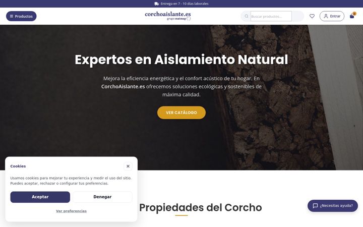 Screenshot of corchoaislante.es