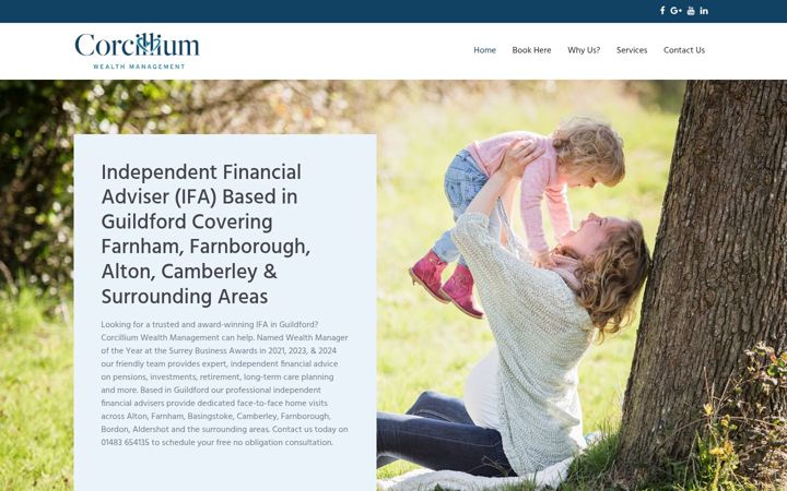 Screenshot ta' corcilliumwealthmanagement.co.uk