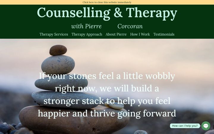 Screenshot ta' corcorancounselling.co.uk