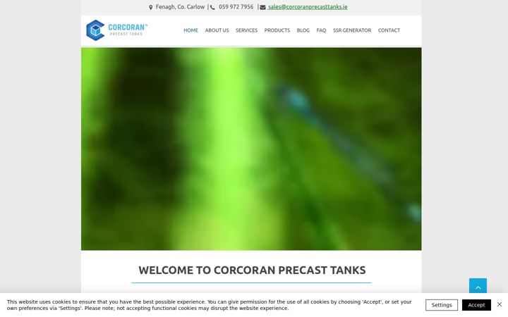 Screenshot of corcoranprecasttanks.ie