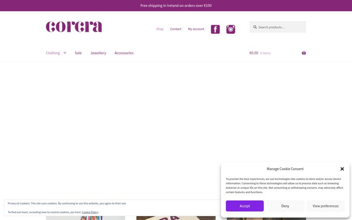 Screenshot of corcra.com