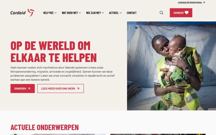 Screenshot of cordaid.net