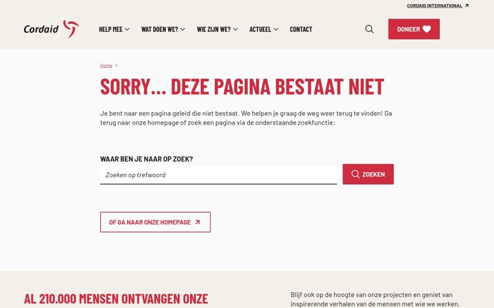 Screenshot of cordaidmemisa.nl