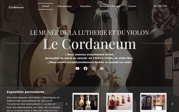 Screenshot of cordaneum.be