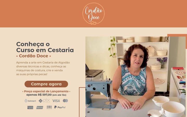 Screenshot of cordaodoce.com.br