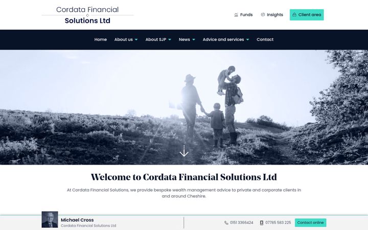 Screenshot ta' cordata.co.uk