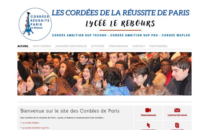 Ekraanipilt saidist cordeesdelareussiteparis.org