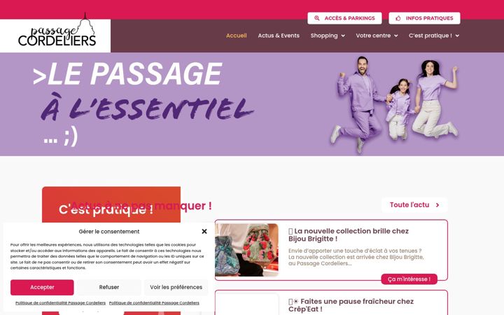 Screenshot of cordeliers.com