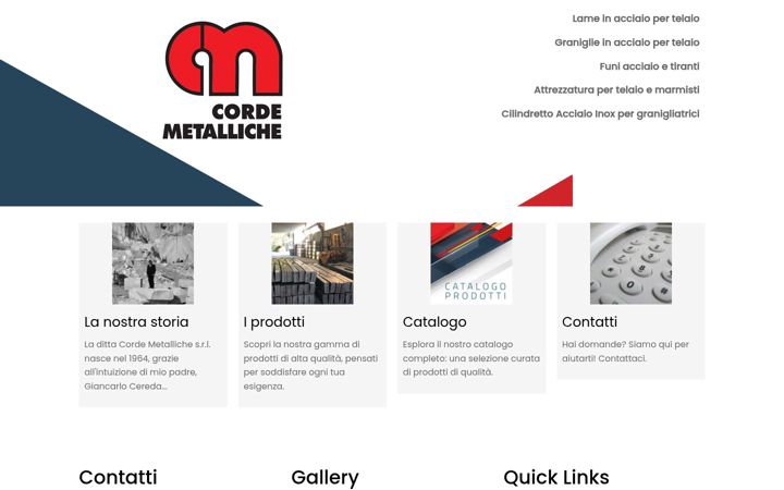Screenshot of cordemetalliche.it