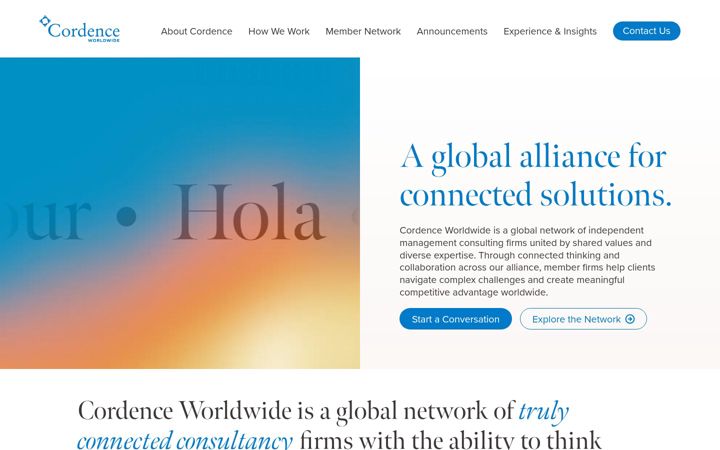 Screenshot of cordence.com