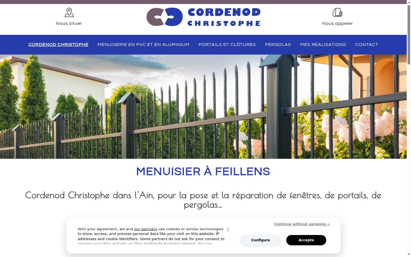 Screenshot of the consent banner shown before any interaction
