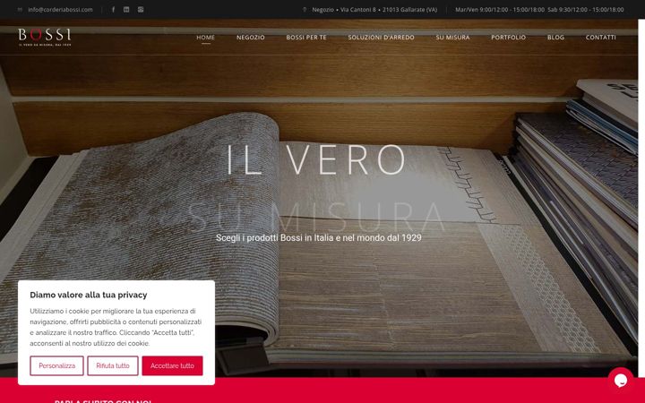 Screenshot of corderiabossi.com