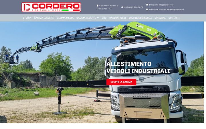 Skärmbild av cordero.it