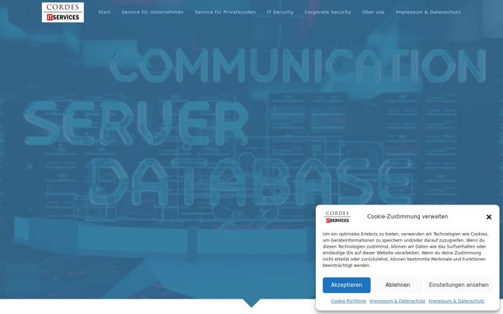 Screenshot of cordes-it.com