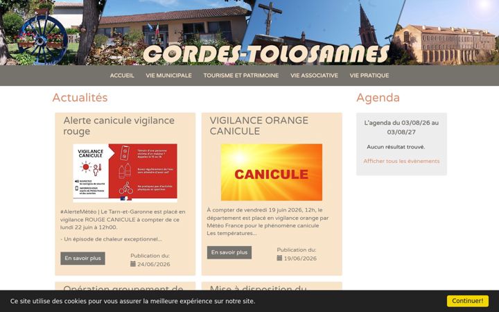 Captura de pantalla de cordes-tolosannes.fr