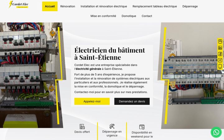 Captura de pantalla de cordet-elec.fr