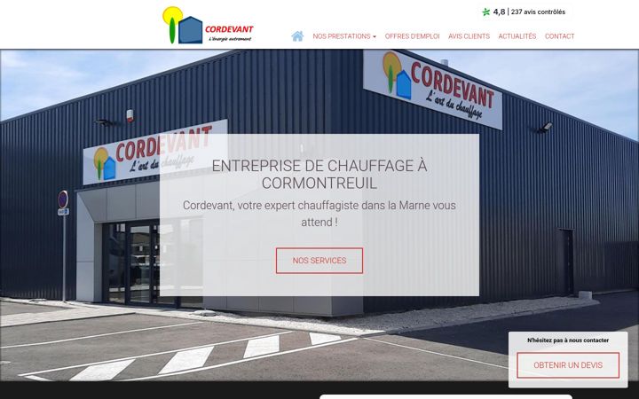 Captura de pantalla de cordevant-cormontreuil.fr