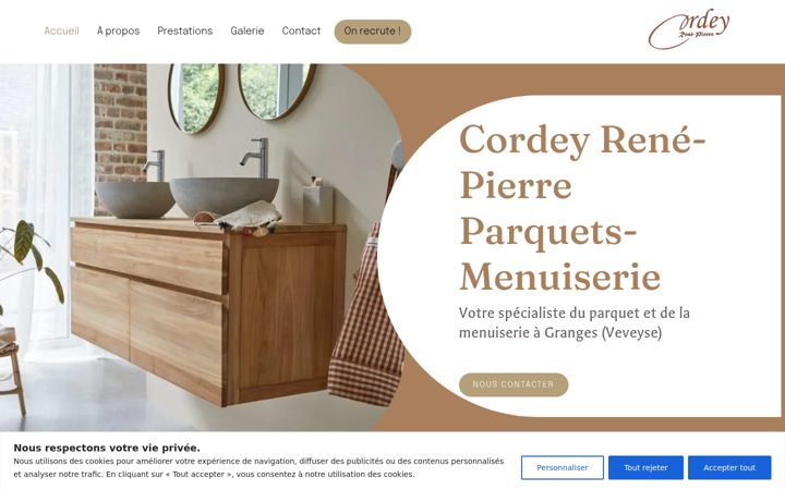 Screenshot of cordeyparquet.ch