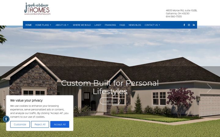 Screenshot of cordianohomes.com
