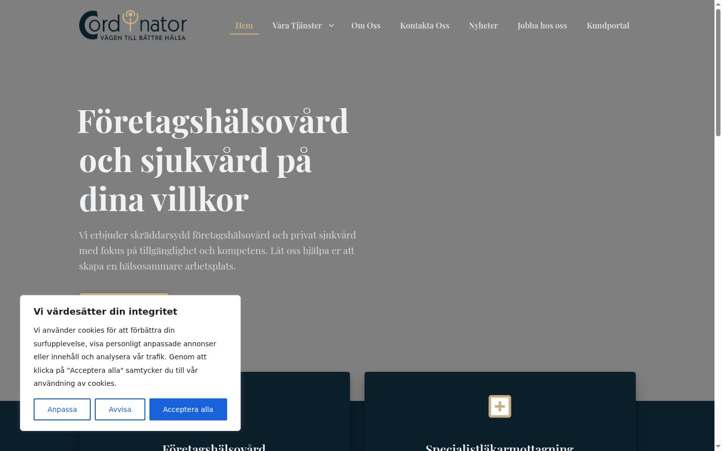 Screenshot van de toestemmingsbanner zoals getoond vóór enige interactie