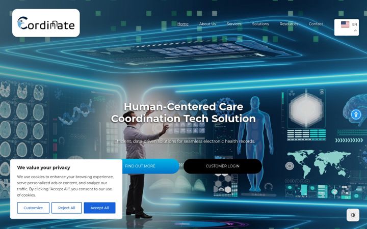 Screenshot of cordinnate.com