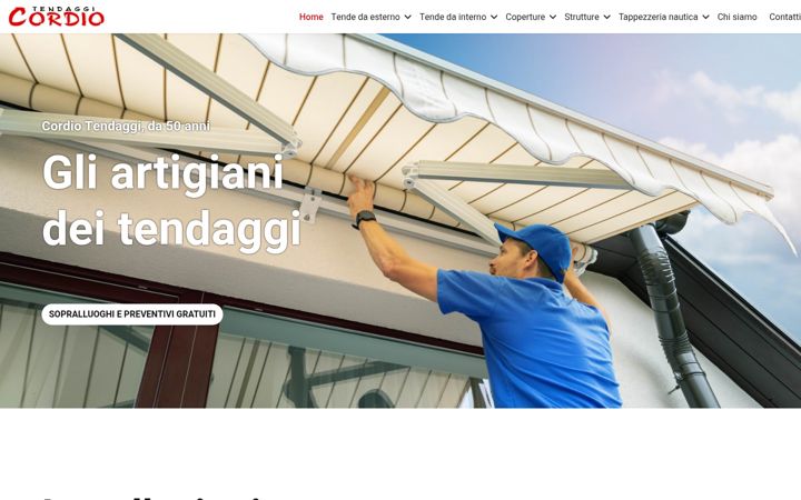 Skärmbild av cordiotendaggi.it