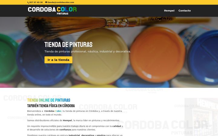 Screenshot of cordobacolor.com