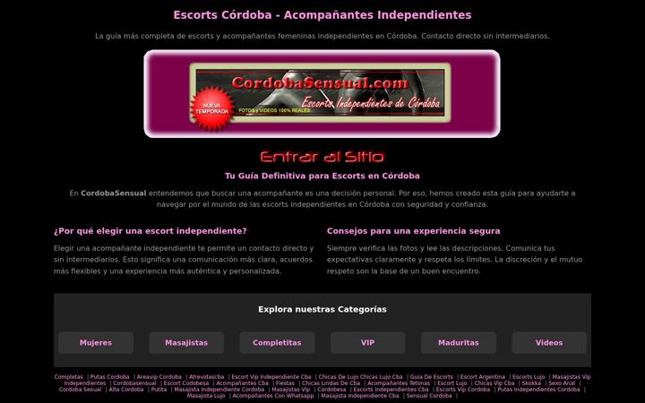 Screenshot of cordobasensual.com
