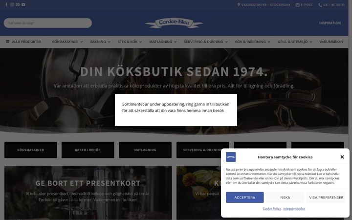 Screenshot of cordon-bleu.se