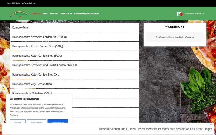 Screenshot of cordonbleuschnitzelexpress.ch