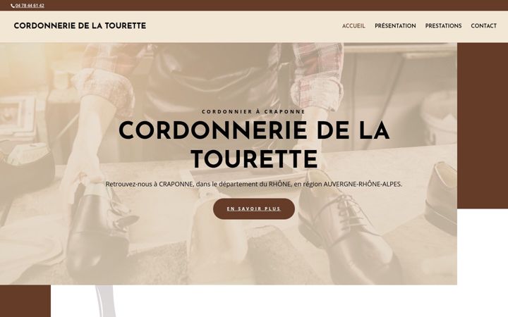 Captura de pantalla de cordonnerie-de-la-tourette.fr