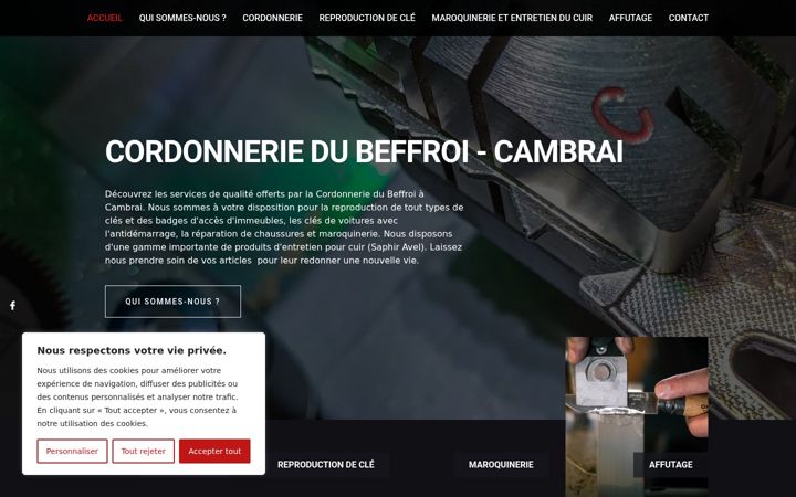 Screenshot of cordonneriedubeffroi.fr